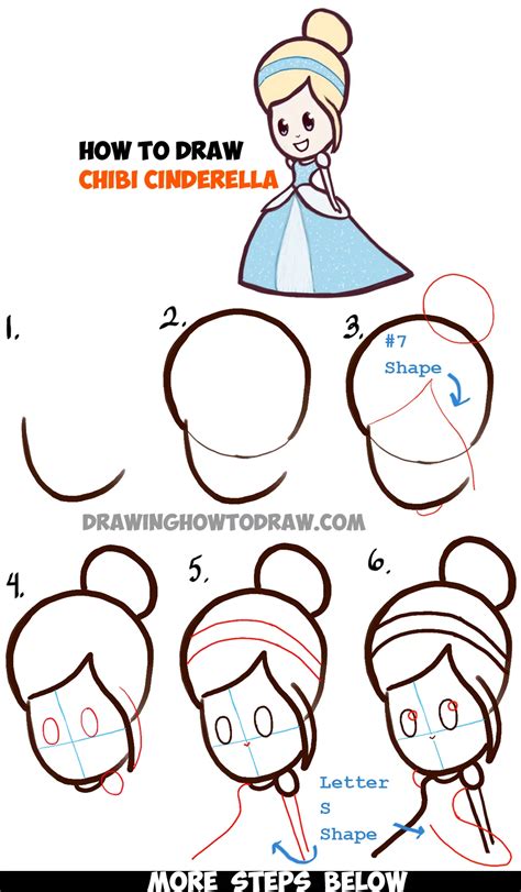 How To Draw Disney Princesses Step By Step Chibi