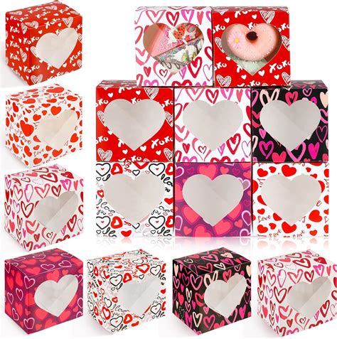 24 Cajas De San Valentín Cajas Pequeñas Para Cupcakes Cajas De