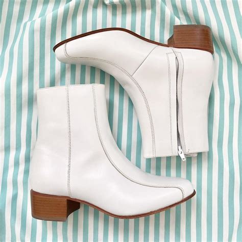 Florsheim White Ankle Boots Only Worn Like Twice Depop