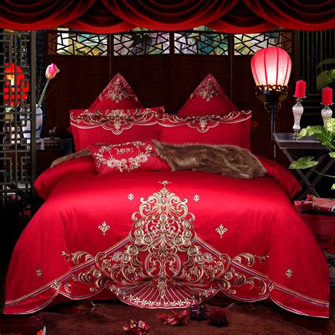 Buy 100 Cotton Chinese Wedding Red Bedding Set Asian