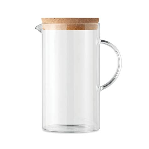 Carafe L En Verre Borosilicate Avec Couvercle En Li Ge Personnalisable