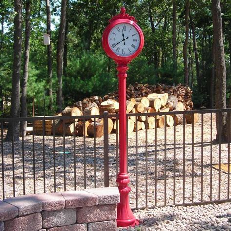 Freestanding Clocks And Thermometers Outdoor Indoor Weather Resistant