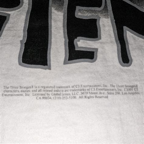 Curly Three Stooges 2001 Vintage Tee Mens Xxl Gem