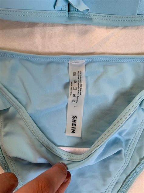 Baby Blue Ruffles Bikini Set Women S Fashion Swimwear Bikinis Swimsuits On Carousell