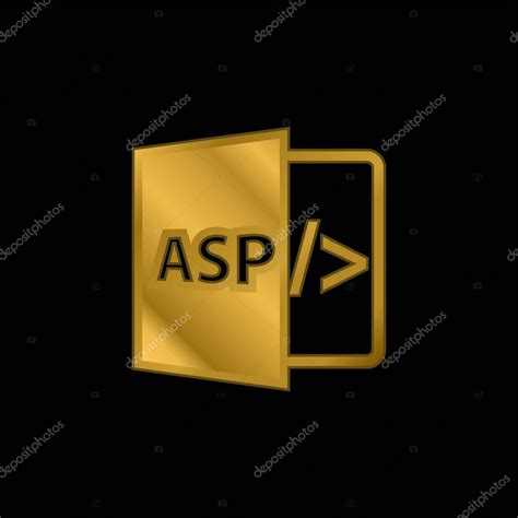 Formato De Archivo Asp Symbol Gold Plated Metalic Icon Or Logo Vector 2023