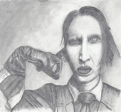 Marilyn Manson Drawing By Christopher Kyriss