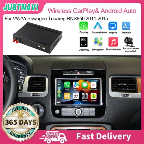 JUSTNAVI M Dulo Inal Mbrico Apple CarPlay Para VW Volkswagen Touareg