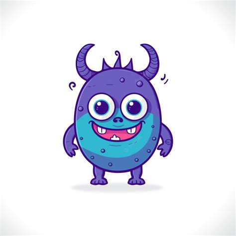 Premium Vector Cute Monster Cartoon Vector Illustration