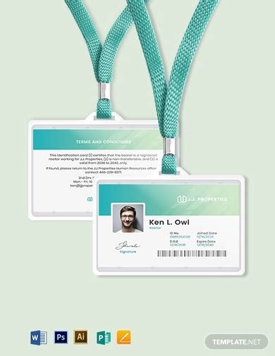 Modern Id Card 10 Examples Illustrator Word Pages Photoshop