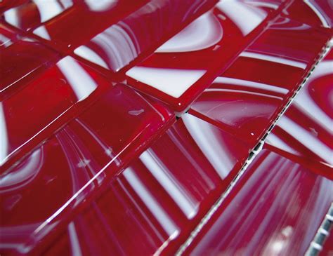 Aria 603 Luxury Red Murano Glass Italian Mosaic Tiles