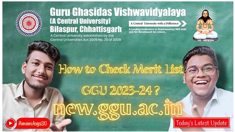 Ggu Merit List Check Kaise Kare How To Check Merit List Ggu All