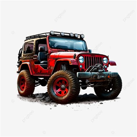 Red Coloured Wrangler Jeep Red Coloured Wrangler Jeep Jeep Png