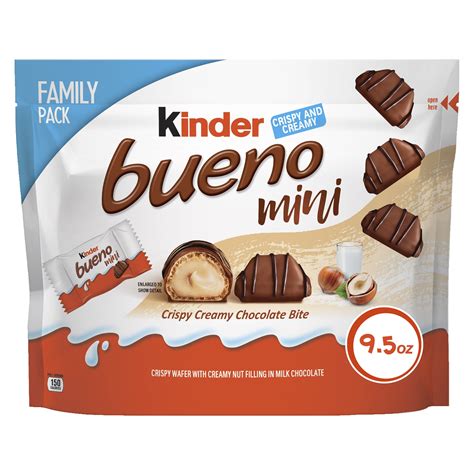 Kinder Bueno Mini, Milk Chocolate Bar, Holiday Stocking Stuffer, Family ...
