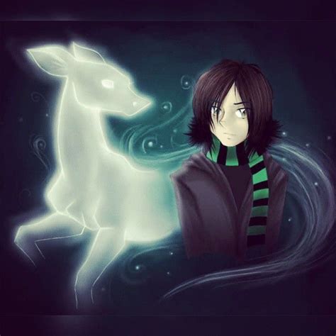 Severus Snape Expecto Patronum Silver Doe Fanart Cartoon Severus Snape Pinterest Cartoon