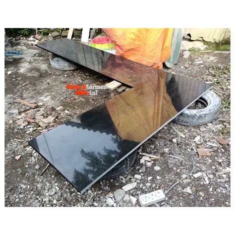 Jual Top Table Kichenset Batu Granit Hitam Glosy Mengkilat Model L