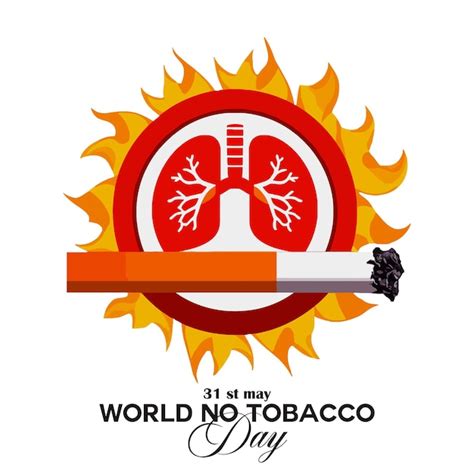 A World No Tobacco Day Poster With A Cigarette In The Middle Premium