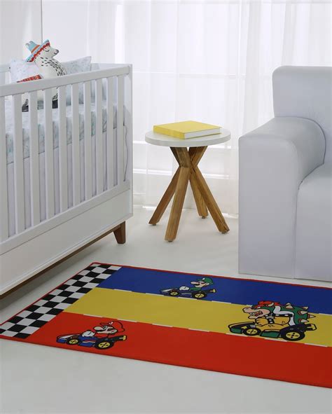 Riachuelo Tapete Infantil Antiderrapante Pista Mario Bros X Cm