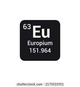 Europium Chemical Element Periodic Table Stock Vector (Royalty Free ...