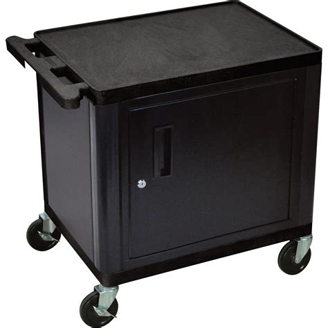 Luxor Utility Cart With Locking Steel Cabinet 400 Lb Capacity 26in