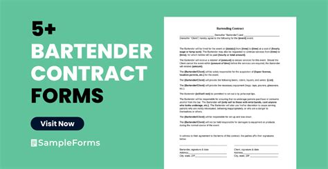 Free Bartender Contract Forms In Pdf Ms Word