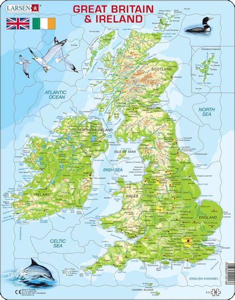 K5 - Great Britain & Ireland Physical Map :: Maps of countries ...