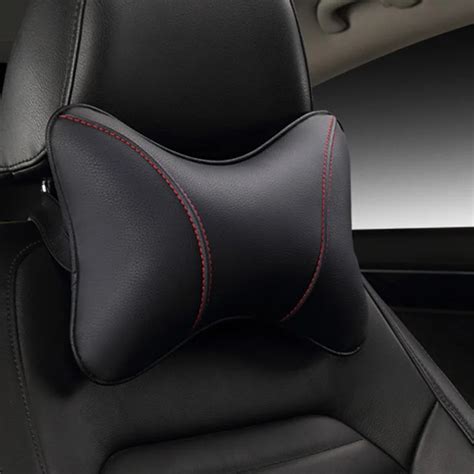 Brand Car Headrest Pillow Universal Comfortable Pu Leather Auto Neck