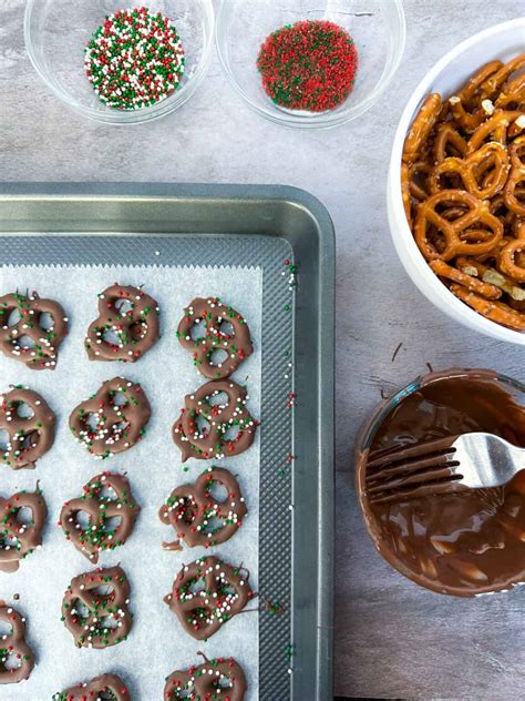 Christmas Chocolate Covered Pretzels Recipe Whiskful Cooking