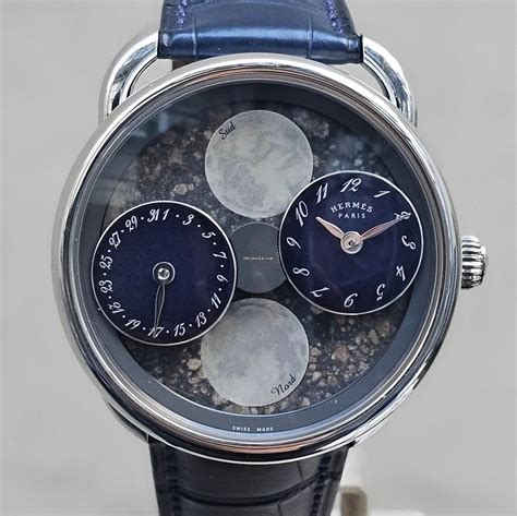 Hermès Arceau L Heure De La Lune Platinum Lunar Meteorite for