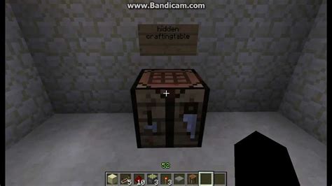 Minecraft How To Build A Hidden Crafting Table Patched Youtube