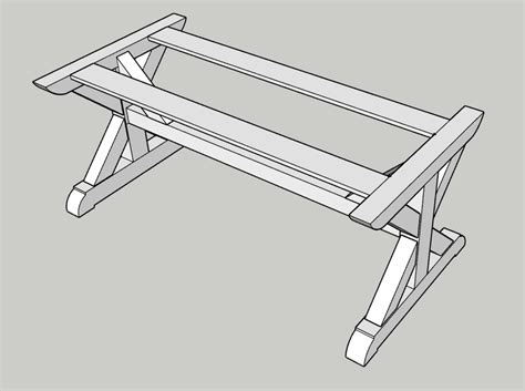 Farmhouse Trestle Table Plans - Industry DIY