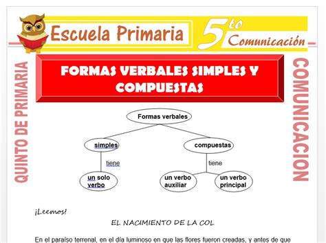 Ficha De Tiempos Verbales Para Tercero De Primaria Images And Photos