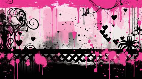 Graffiti Drawing Emo Symbols Background Painted Graffiti Spray