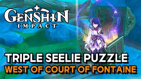 Triple Seelie Puzzle In West Of Court Of Fontaine In Genshin Impact