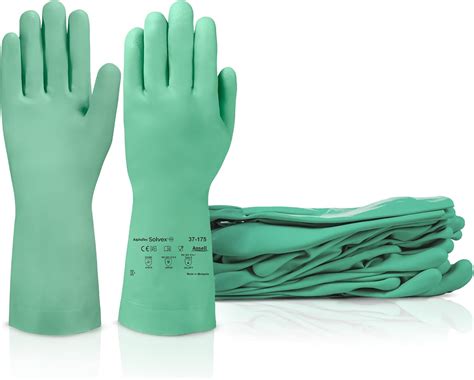 Alphatec Solvex Nitrile Chemical Resistant Gloves For Cleaning