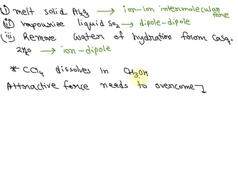 SOLVED: List the most important (strongest) intermolecular forces that ...