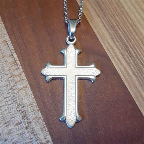 Large Silver Cross Etsy