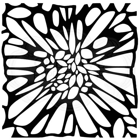 Woodware Craft Collection Woodware Flower Centre 6 In X 6 In Stencil