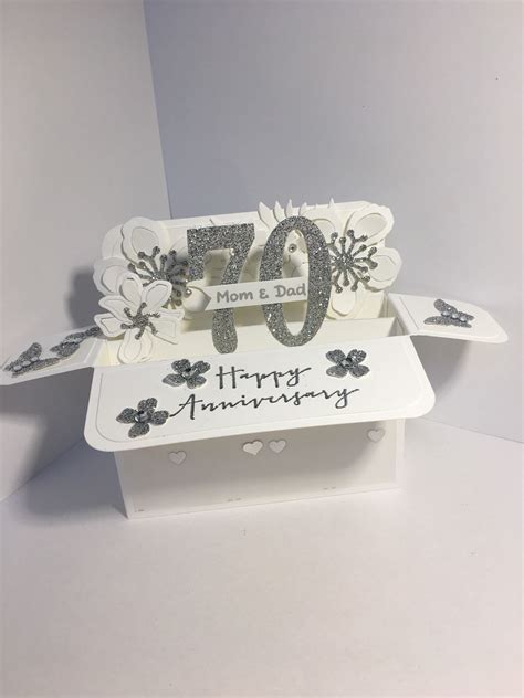 Platinum Wedding Anniversary Card 70th Wedding Anniversary Etsy Canada