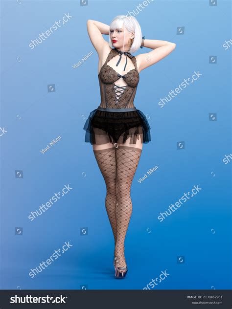 Beautiful Sexy Woman Black Lace Lingerie Stock Illustration Shutterstock