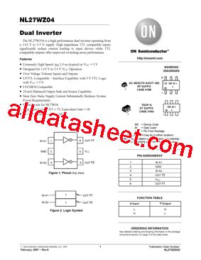 Nl Wz Dtt Datasheet Pdf On Semiconductor