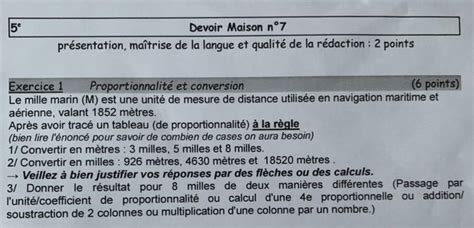 Bonjour Jai Un Devoirs Maison De Math Matique Rendre Pour Mardi