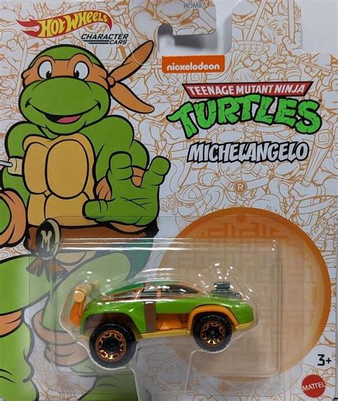 Tmnt Teenage Hot Wheels Character Car Michelangelo Mutant Ninja Turtle Scale Walmart