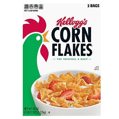 Kelloggs Corn Flakes Breakfast Cereal 43 Oz 2 Bags Koshco Superstore