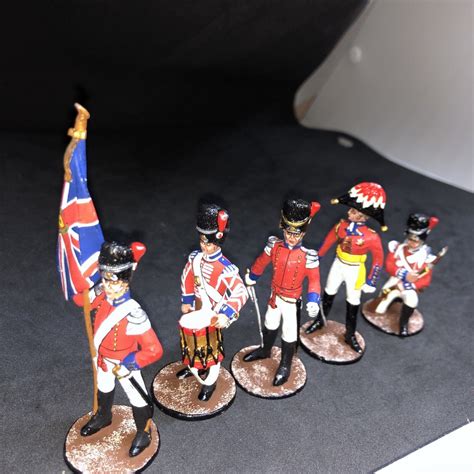 napoleonic Era British soldiers toy soldiers, Union Jack Flag, Drummer ...