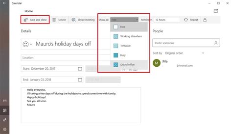 How To Create An Outlook Out Of Office Calendar Entry Windows Central