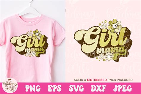 Groovy Girl Mama Svg Mom Sublimation Graphic By Midmagart · Creative Fabrica