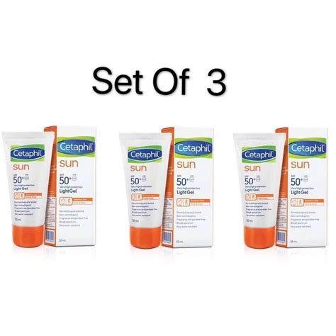 Set Of 3 Cetaphil Sun Spf 50 Light Gel 118ml Shopee Philippines