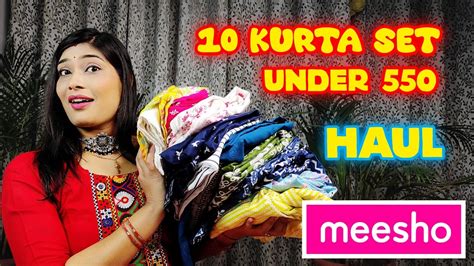 Meesho Huge Kurtikurta Set Haul💙under ₹550💙 Shilpa Fashion House 💙 Try