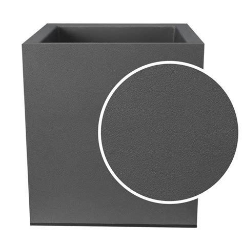 Pot carré aspect Granit FIDOR 40 cm Anthracite OOGarden