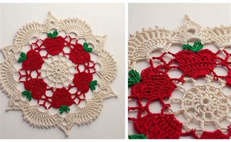 Apple Doily Crochet Free Pattern Crochet Knitting Free Crochet